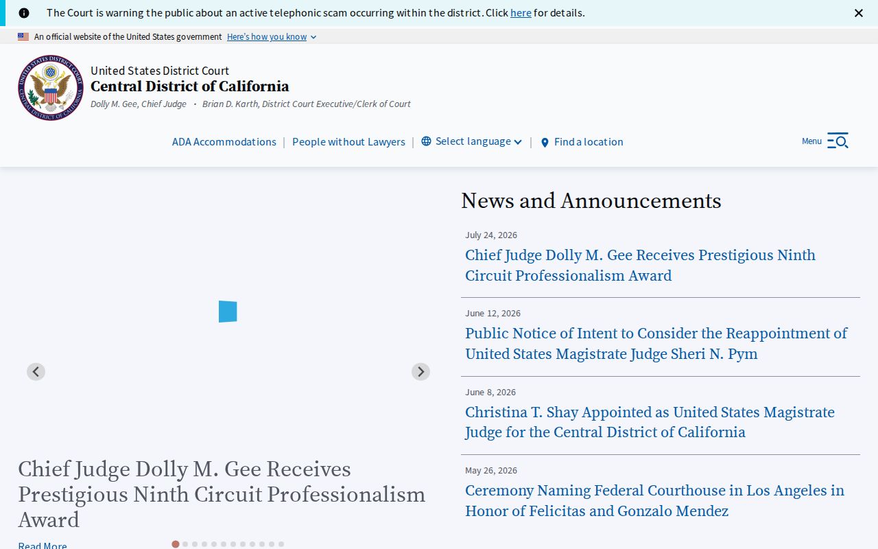 Ventura County city directory research with a Central District federal court source