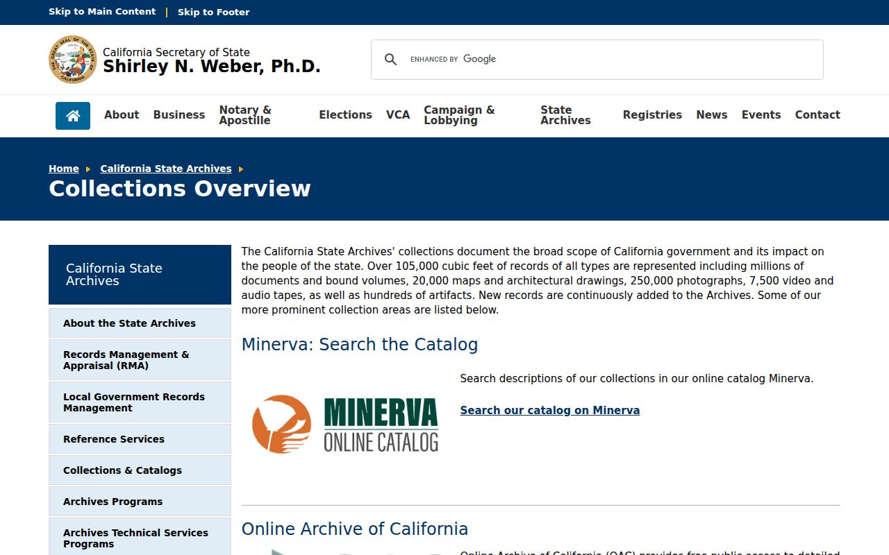 Ventura County city directory research through California State Archives collections